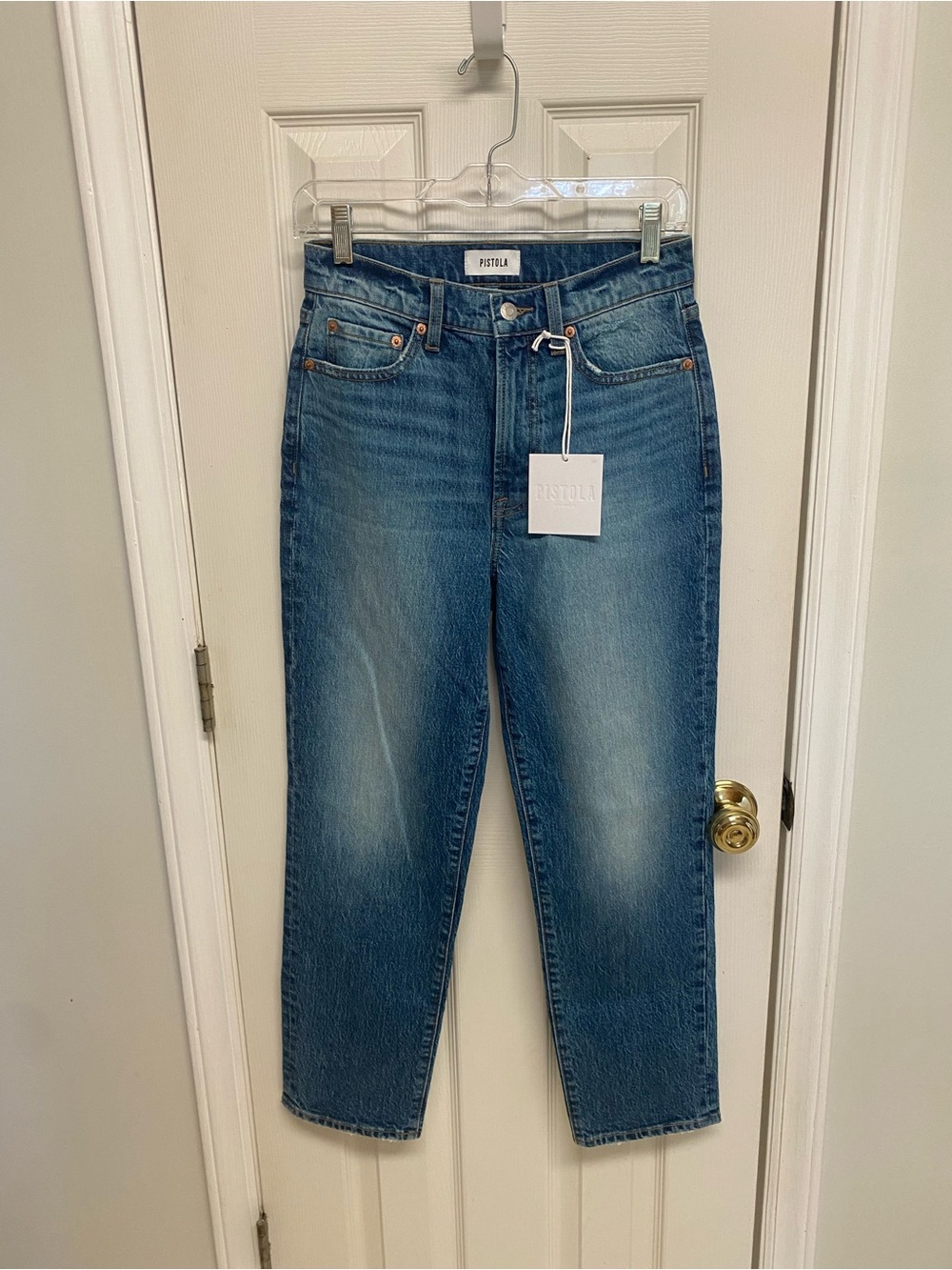 Pistola Medium Wash Straight Leg Jeans, NWT